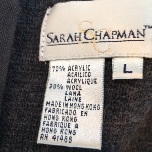 Beautiful Sarah Chapman Mock Neck Wool Blend Long Dress - Picture 3 of 4